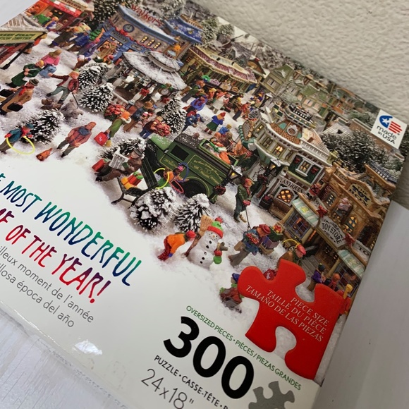 Joan Steiner The Most Wonderful Time 300 Pc Puzzle Oversized Pc Used Complete - Picture 3 of 4
